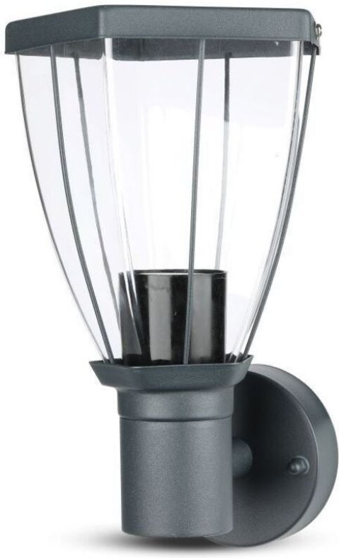 LED-Gartenlampe mit E27-Lampenfassung (max. 40 w) aus Edelstahl, Farbe Schwarz, IP44 - V-tac