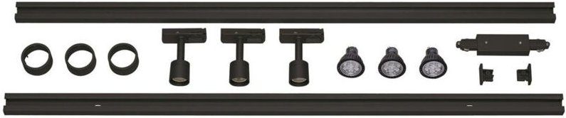 Set binÄr einphasige reine lampe led attack gu10 in aluminiumfarbe schwarz143190