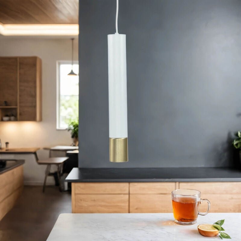 Pendelleuchte GU10 Weiß Metall Modern Hängelampe Esstisch