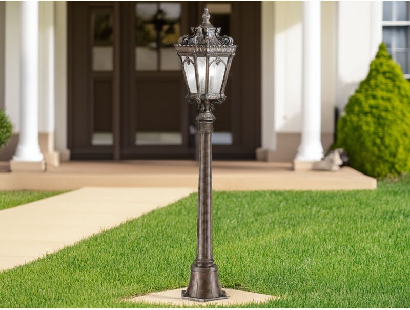 Elstead - Antike Wegeleuchte tournai Aluminium Bronzefarbig, Höhe 110cm