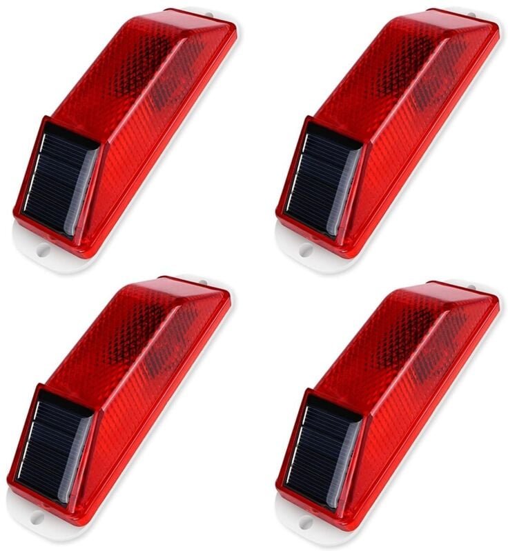 Solar-Warnleuchten Warnleuchten Solar-Stroboskoplampensicherheitsleuchte Rot