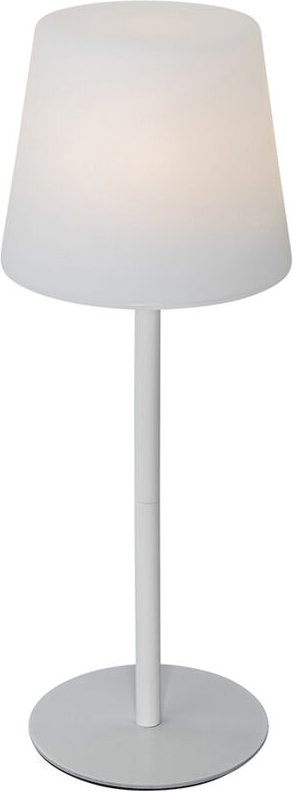Tischleuchte weiß wiederaufladbar inkl. led und Dimmer IP54 - Jude