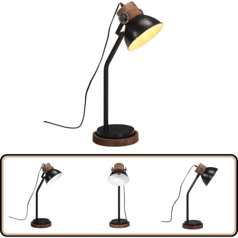 Schreibtischlampe 25 w Schwarz 18x18x60 cm E27 - Industrielampen - Schreibtischlampe - Stehleuchte - Wohnraumleuchte - E...