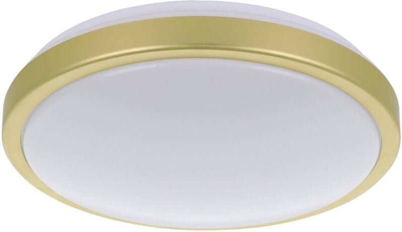 Eglo - led Deckenleuchte Lezuza weiß messing ø 32,5 cm Deckenlampen & Kronleuchter