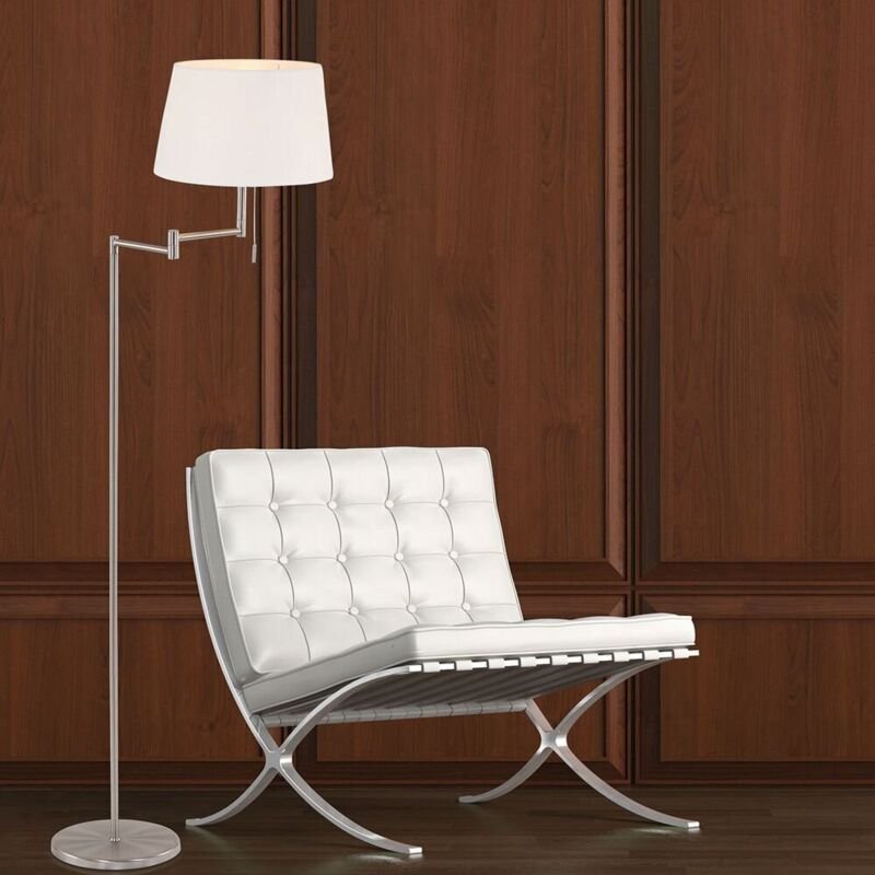 Steinhauer - Mexlite - stehlampe - Bella - stahl - metall stoff - leselampe -