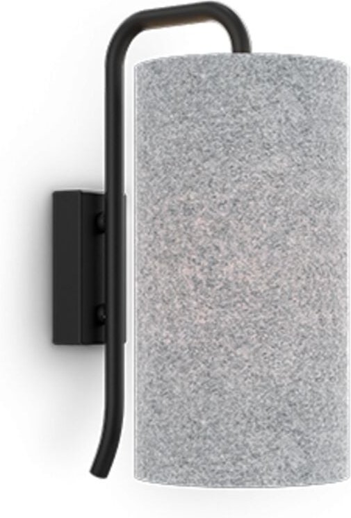 Pensile Wandleuchte mit Schirm Struktur schwarz, Kabel einschalten 1x E27