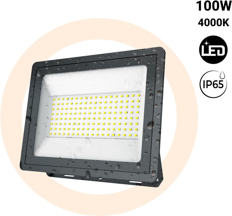 LED Außenstrahler - Slim - 100W - 9800lm - IP65