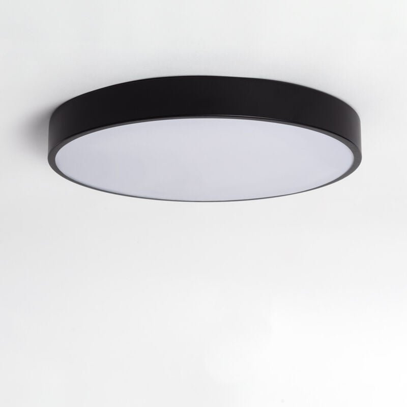 Efectoled - LED-Deckenleuchte 30W Rund Metall Ø400mm cct Wählbar Hidria Schwarz