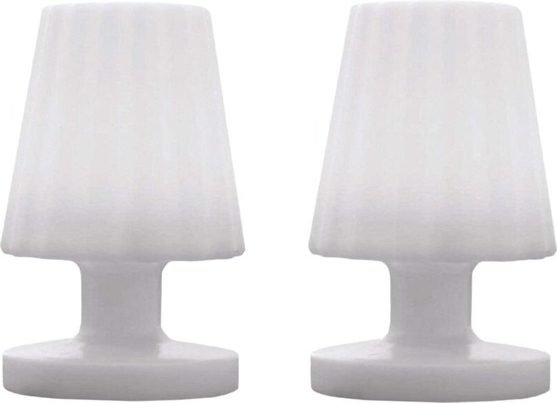 Set Mit 2 Kabellosen Tischlampen LADY MINI h22cm