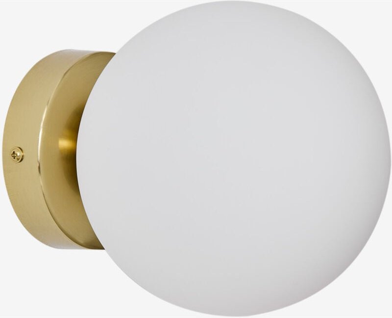 Sklum - Uvol Traditionelle Wandleuchte aus Edelstahl mit Kristallkugel Vergoldet