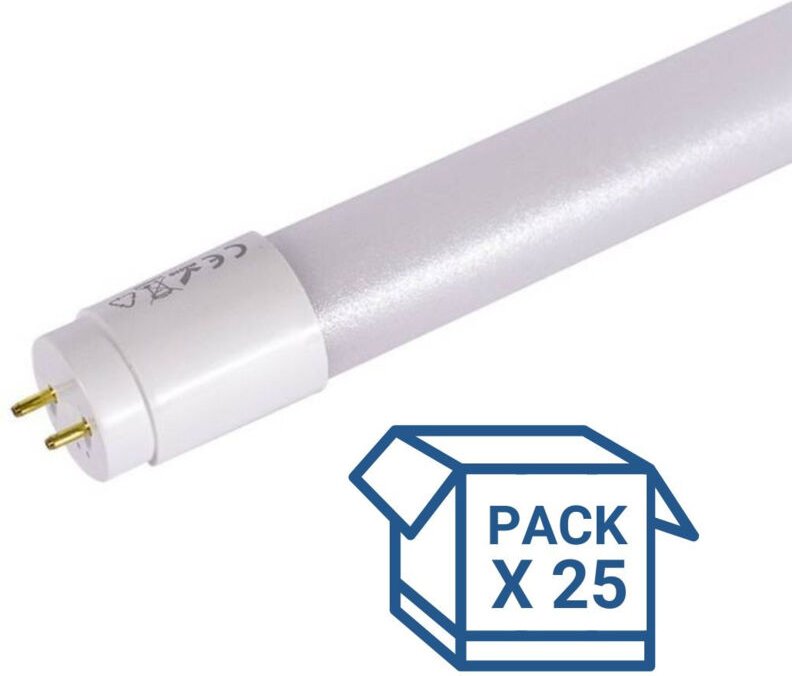 Pack x 25 LED Röhren 120cm T8 - 18W - 140lm/W