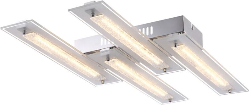 28,8 Watt led Decken Lampe Wohnraum Beleuchtung quadratisch Kristall Leuchte Globo 68056D5