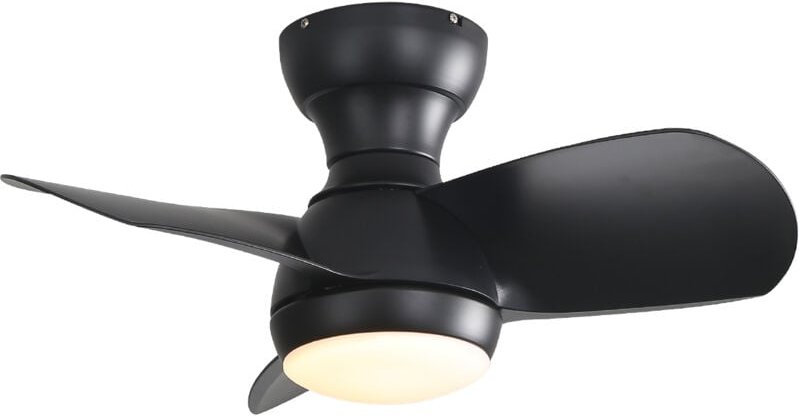 Okwish - 23-Zoll-Deckenventilator für Schlafzimmer mit 3 farbwechselbaren 3 ABS-Flügeln, Fernbedienung, Gleichstrommotor...