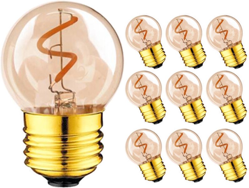 G40 LED-Lampen im Retro-Industrie-Stil, weiches Licht, 220 V, seidenmattes Licht, flexibles Licht, 2200 K, warmgelbe Lic...