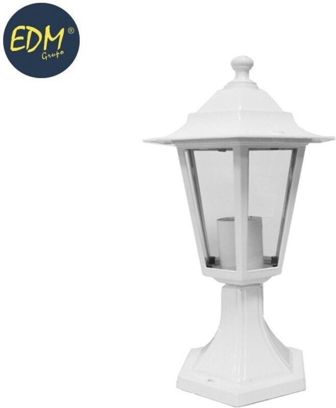 EDM - Aluminium-Laterne, Wandlampe, weiß, 38xø19,2cm, Mod. Zürich 73404