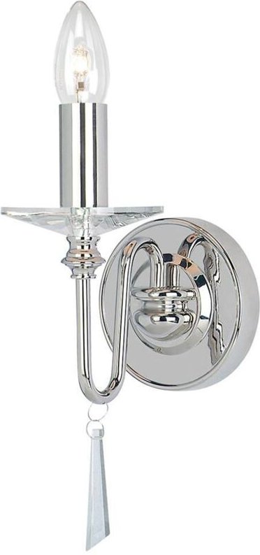 Finsbury Park - 1 Licht Innenkerze Wandleuchte Nickel poliert - Schatten nicht enthalten, E14 - Elstead