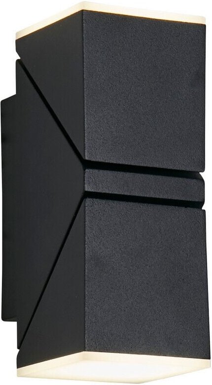 Searchlight Montana LED Up Down Wandleuchte für den Außenbereich, Schwarz