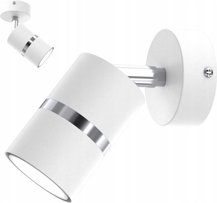 Wandleuchte Deckenleuchte Weiß Chrom Bewegliche LED GU10 Polnische Lampe