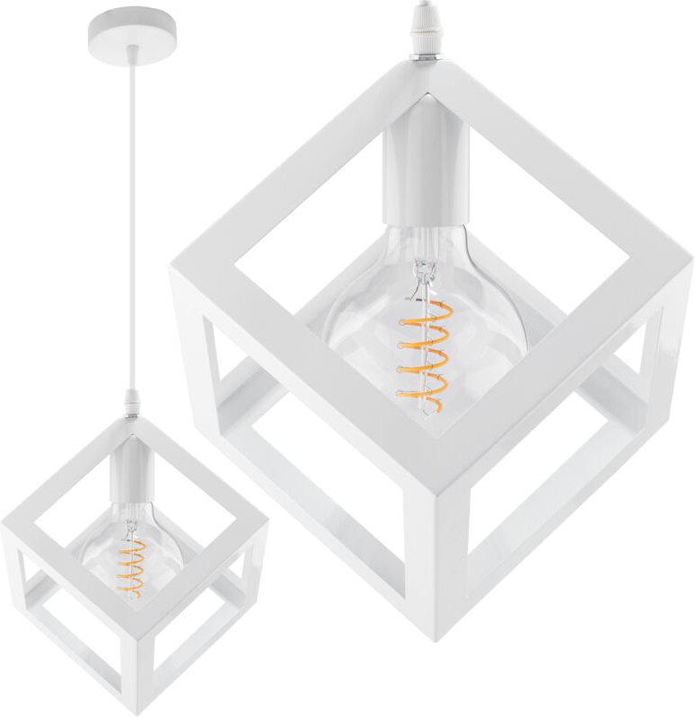 TALUS geometrische quadratische Pendelleuchte ZWIS für LED Weiß 1x E27 LUMILED