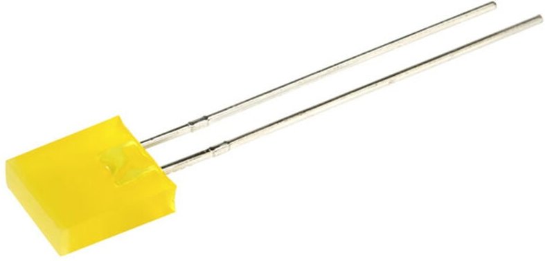 Kingbright - led bedrahtet Gelb Rechteckig 7 x 2.5 mm 8 mcd 110 ° 30 mA 2.1 v