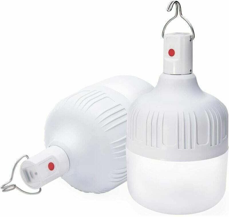 Campinglampe, 2er-Set Campinglaternen mit 5000 Lumen, 5 Leuchtmodi, 60-W-wiederaufladbare LED-Lampen mit einstellbarer H...