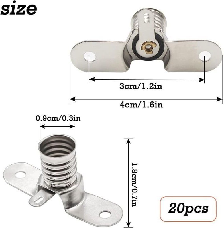E10-Lampenfassung, 20 Stück E10-LED-Lampen (6 V) mit Lötanschlüssen für Heimexperimente, Schaltungen und elektrische Prü...