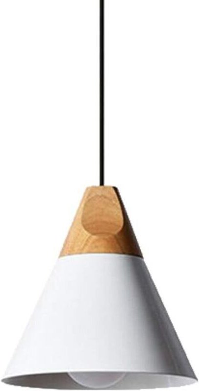 E27 Pendelleuchte aus Holz und Metall, industriell-dekorative Deckenleuchte für den Innenbereich, höhenverstellbarer Kro...