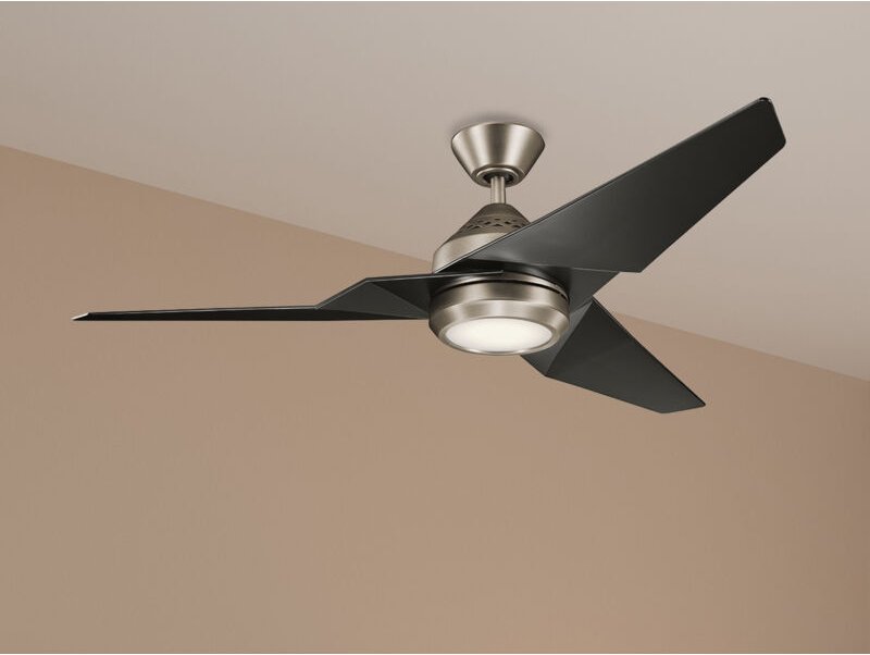 Thumbnail - Deckenventilator jade mit Licht und Fernbedienung, Schwarz-Silber, ø 152cm