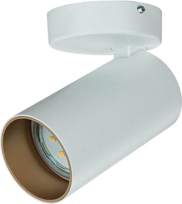 Licht-erlebnisse - Aufputz Deckenleuchte Weiß Gold h: 13 cm GU10 Spot Lampe Decke