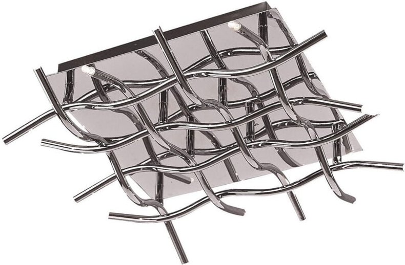 Inspired Aire Deckenleuchte, quadratisch, 16-flammig, G4, poliertes Chrom, nicht kompatibel mit LED/CFL