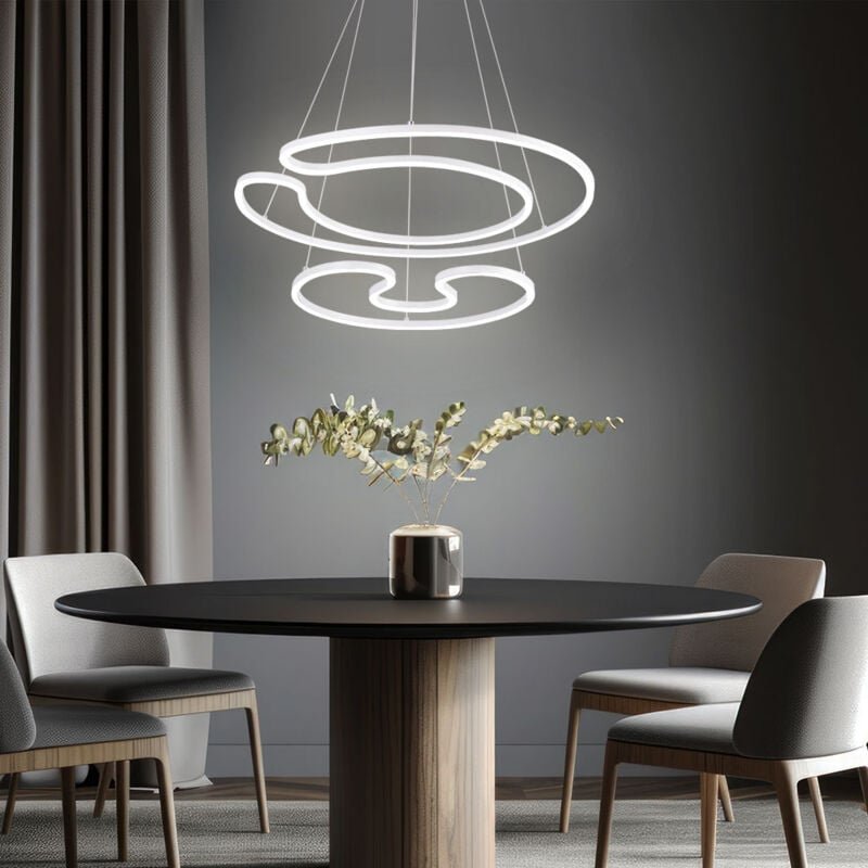 LED Decken Pendel Lampe Wohn Zimmer Beleuchtung Hänge Leuchte weiß matt Globo 67097-60W