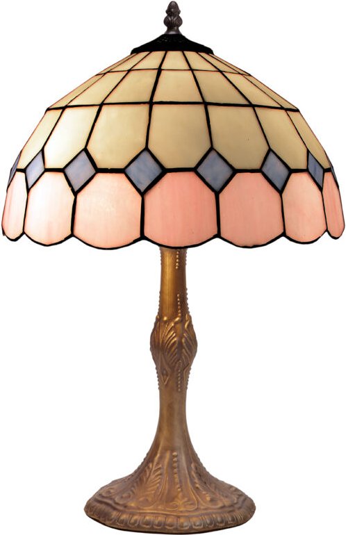 Geformte Tischlampe mit Schirmdurchmesser 30 cm, Pink-Serie