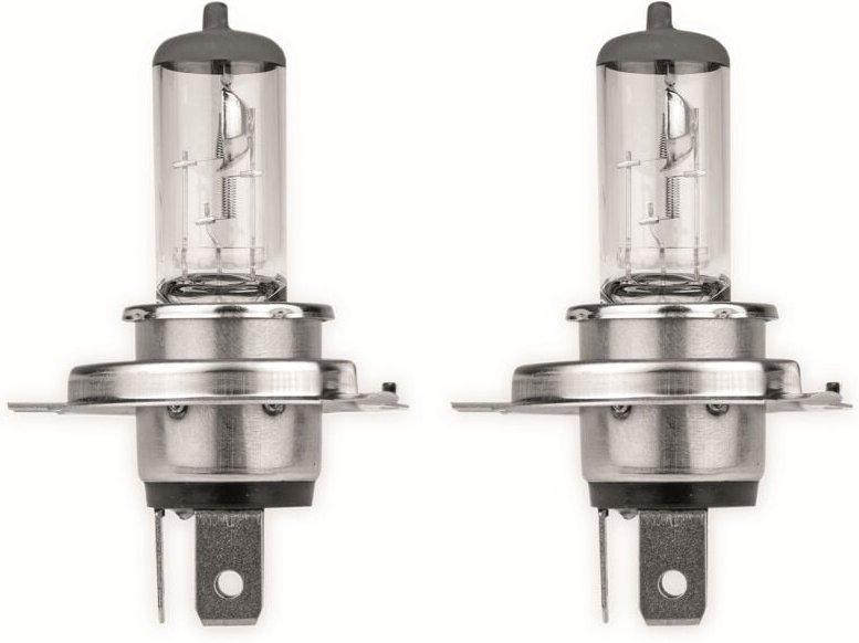 EUFAB Halogen-Autolampe H4, 12V, 60/55W, P43T, 2 Stück