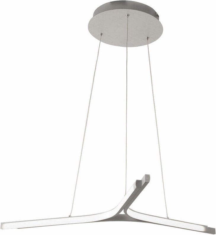 Pendelleuchte weiß led Hängeleuchte Esstischleuchte dimmbar, Drei-Sternoptik, Aluminium, 44W 3400lm 3000K, DxH 70x200cm ...