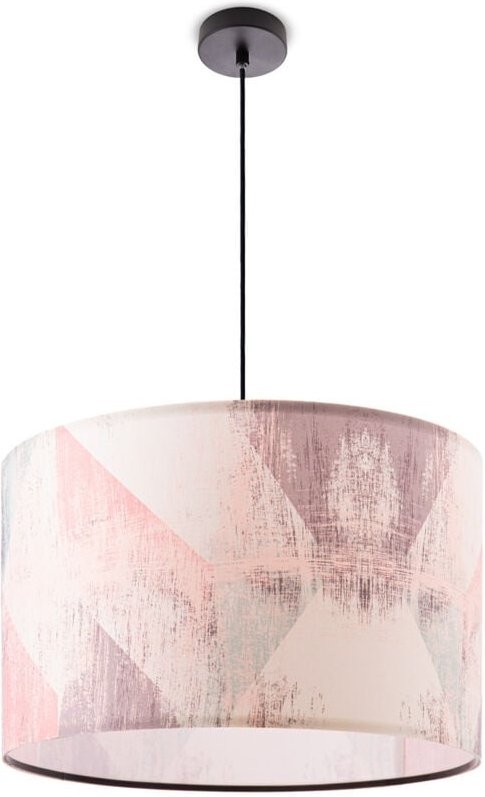 Deckenlampe Lampenschirm Stoff Pendelleuchte E27 Hängeleuchte Schlafzimmer Rund Pendelleuchte - Schwarz, Design 5 (Ø45,5...
