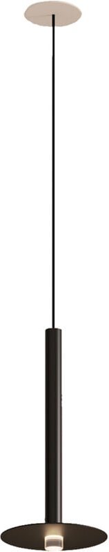 Lámpara Colgante de Techo de Diseño Minimalista con Luz led 3.2W 169lm. Lámpara Suspendida Florón Empotrable Negro Mate