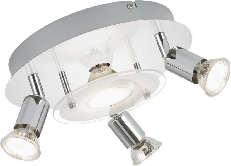 Briloner - led Deckenleuchte Spotleuchte 4xGU10 3000K Ø25cm 12W Metall Chrom