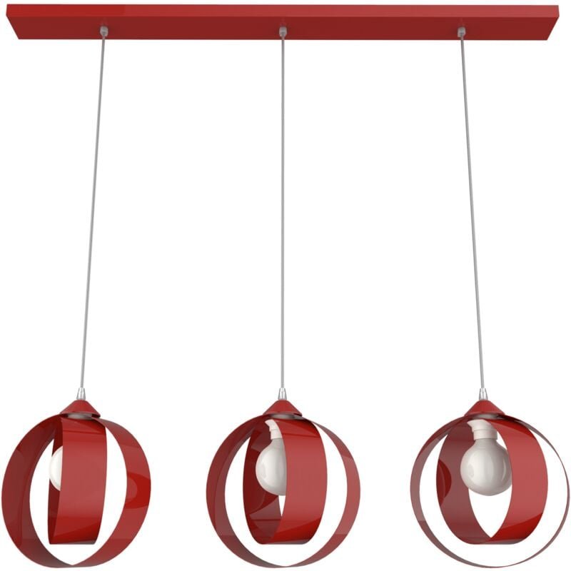 Nucleo sospensione binario 3 luci moncolore lucido