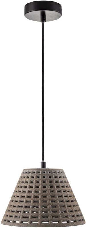 Paco Home - Hängelampe Pendelleuchte, E27 Gitter Lampe Wohnzimmer Esszimmer Küche Beton ohne Leuchtmittel, Sandstein-Gra...