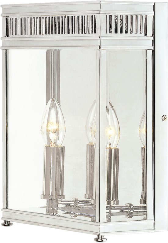 Thumbnail - Elstead - Holborn - 2 leichte mittelgroße Außenlaterne halbe Laterne Licht poliert Chrom IP44, E14