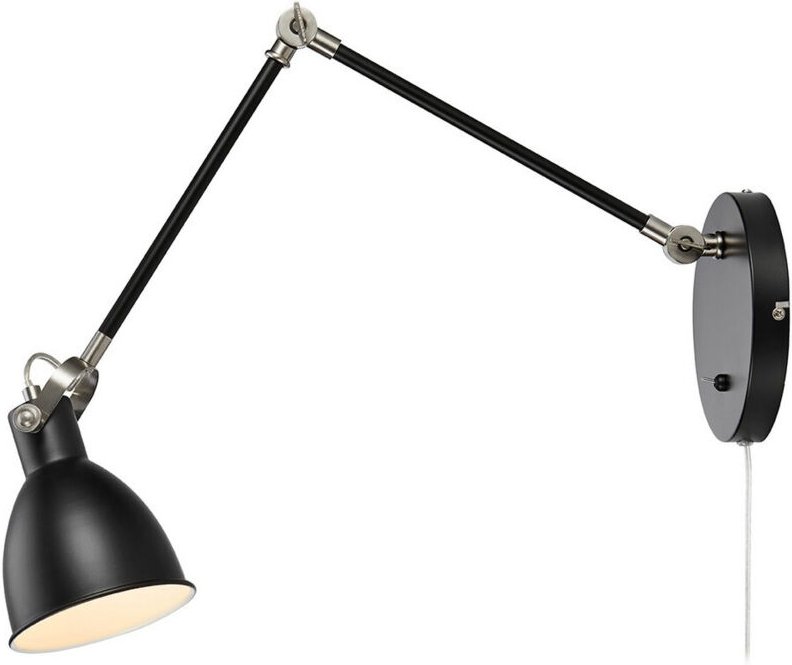 Markslojd HOUSE Verstellbare Dome Wandarbeitsleuchte Schwarz, Stahl