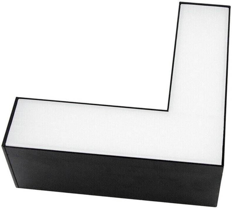 Trade Shop - LAMPADA DI RACCORDO CONNETTORE A L PER LAMPADARIO 12W LUCE SELEZIONABILE CCT LL57-L-3C - Schwarz