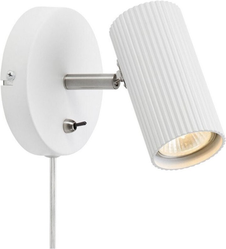 Costilla Lesewand 1 Hellweiß, Nickel satiniert - Markslojd