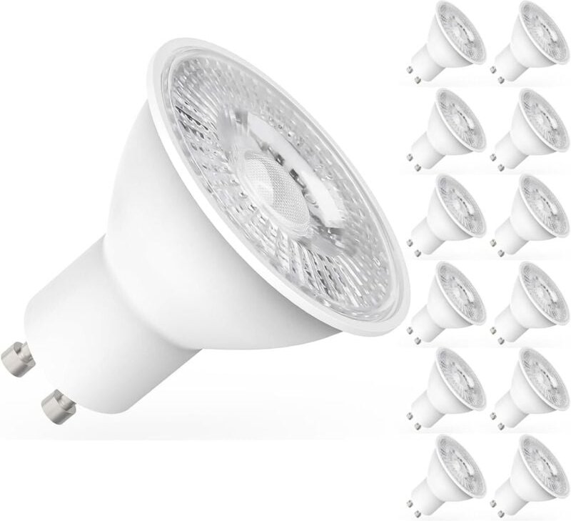 GU10 LED-Lampen, 5 W, entspricht 50 W, 450 lm, neutralweiß 4000 K, energiesparende Beleuchtung, 12er-Pack [Energieklasse...