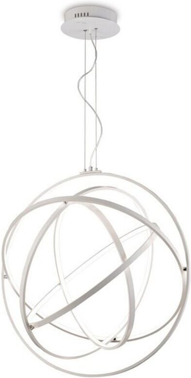 Inspired Mantra - Orbital - Deckenanhänger Rund 80 cm, 5 Ringe, 130 W LED 3000K, 4250 lm, RF-Fernbedienung Weiß