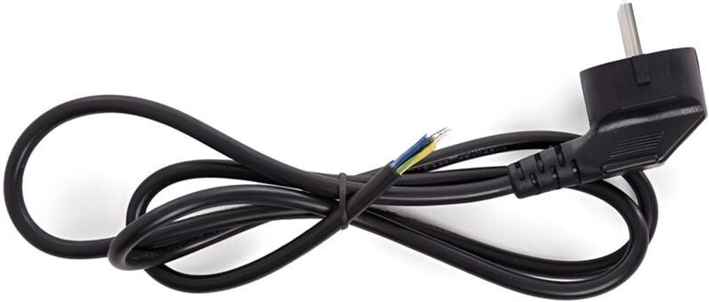 Elektrisches Kabel 1,5m mit europäischem Stecker Schwarz