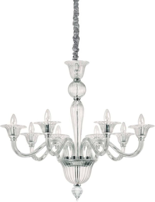 Brigitta - 8 Licht Pendelleuchte Trasparent, E14 - Ideal Lux