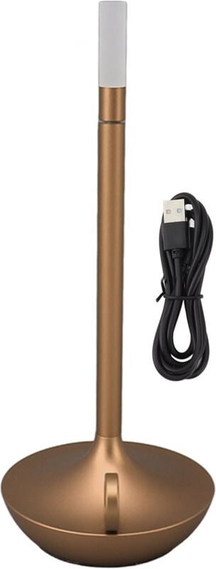 Schnurlose Tischlampe innovative Kerzenform 3 Ebenen Helligkeit dimmbar wieder aufladbarer led -Schreibtisch Gold - Eosn...