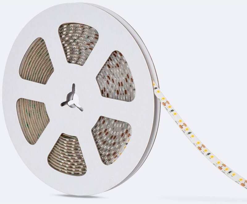 Efectoled - LED-Streifen 12V smd 120 LED/m 5m 10W/m 1000lm/m Breite 8mm Schnitt 2.5cm IP65 4000K Neutralweiß