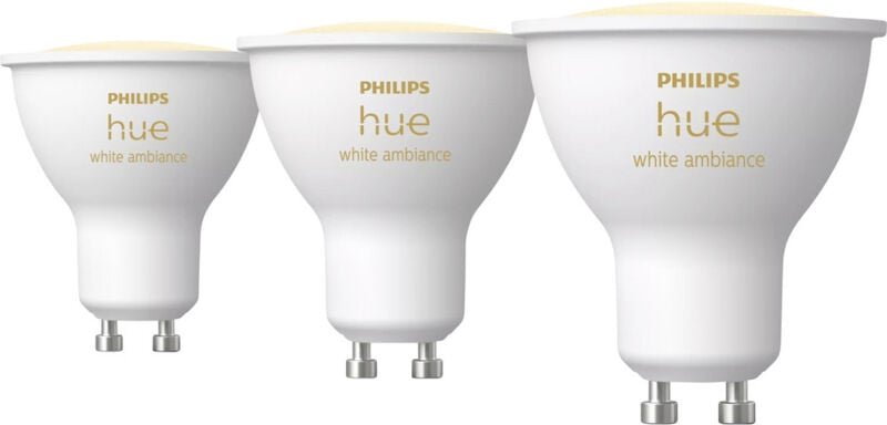 Philips Hue - intelligente led-glühbirnen gu10 3x4.2w 2200-6500k 3pcs - 23009500